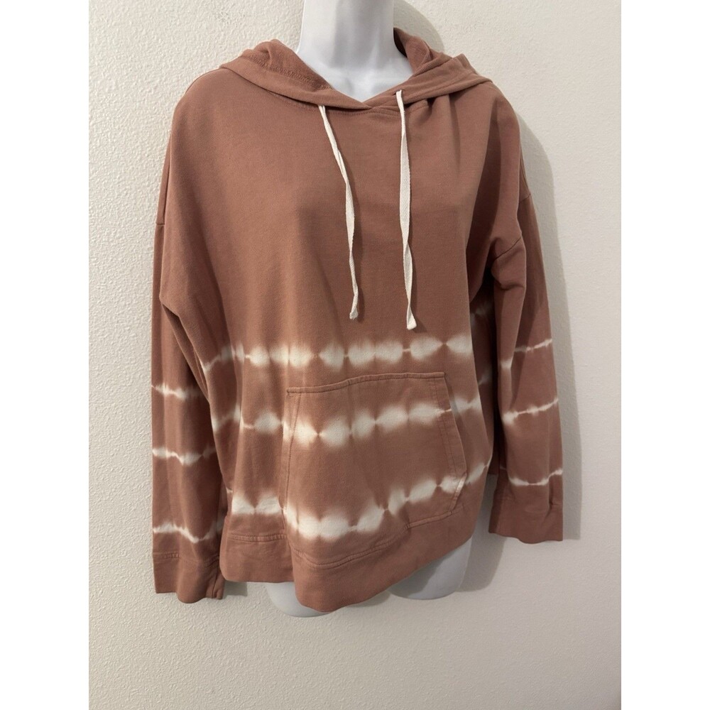 Beach Lunch Lounge Hoodie Sweatshirt Boho Tie Dye Pink Mauve Beachy Pullover